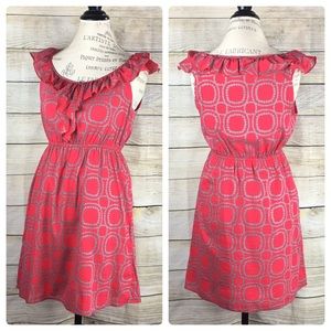 Old Navy Flutter Sleeve W Defined Waist Red Dress
